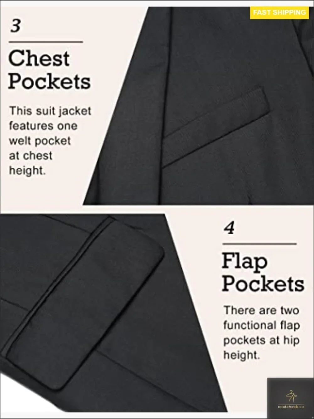 Classic Men's Sport Coat Blazer Regular Fit Lightweight Business Casual